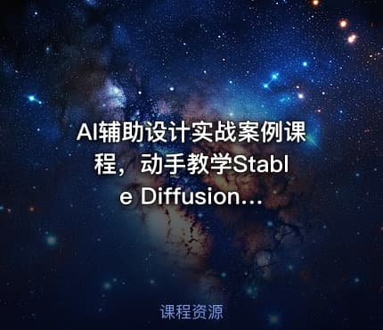 AI辅助设计实战案例课程，动手教学Stable Diffusion、Midjourney及PS协作技巧，掌握前沿AI辅助设计技术