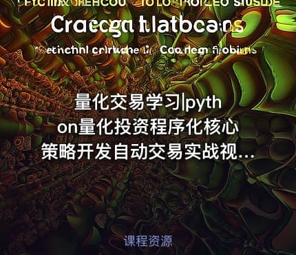 量化交易学习|python量化投资程序化核心策略开发自动交易实战视频教程