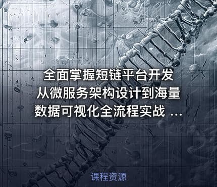 全面掌握短链平台开发 从微服务架构设计到海量数据可视化全流程实战 前沿技术