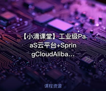 【小滴课堂】工业级PaaS云平台+SpringCloudAlibaba综合项目实战