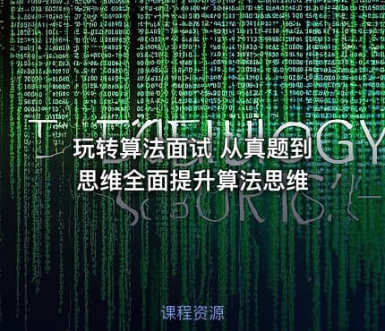玩转算法面试 从真题到思维全面提升算法思维