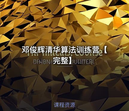 邓俊辉清华算法训练营【完整】