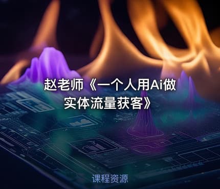 赵老师《一个人用Ai做实体流量获客》