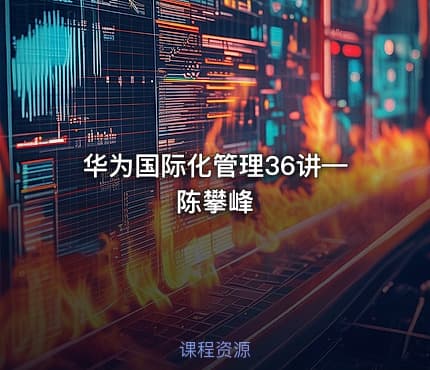 华为国际化管理36讲—陈攀峰