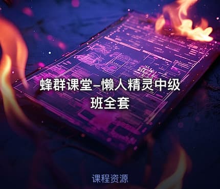 蜂群课堂-懒人精灵中级班全套