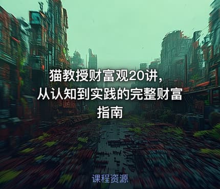 猫教授财富观20讲， 从认知到实践的完整财富指南
