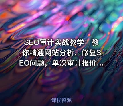 SEO审计实战教学：教你精通网站分析，修复SEO问题，单次审计报价5k美元以上
