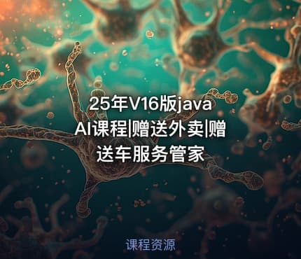25年V16版javaAI课程|赠送外卖|赠送车服务管家