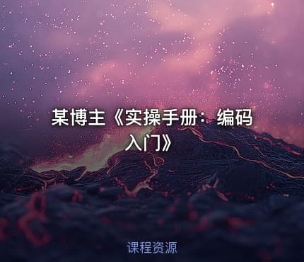 某博主《实操手册：编码入门》