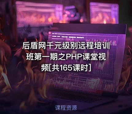 后盾网千元级别远程培训班第一期之PHP课堂视频[共165课时]