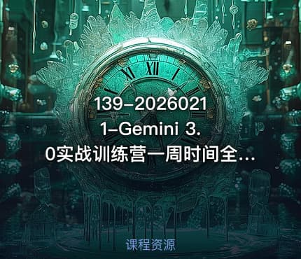139-20260211-Gemini 3.0实战训练营一周时间全面掌握地表最强的AI副业工作提效倍增更多资源