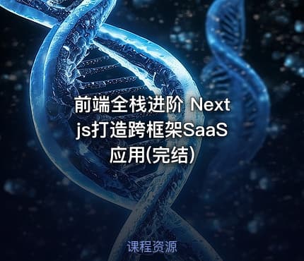 前端全栈进阶 Nextjs打造跨框架SaaS应用(完结)