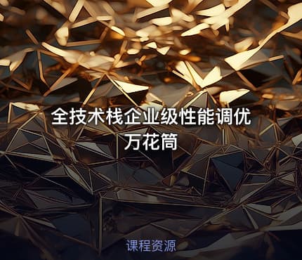 全技术栈企业级性能调优万花筒