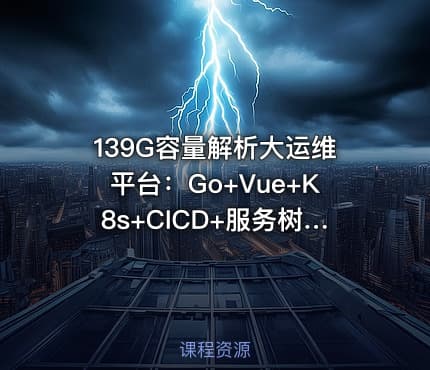 139G容量解析大运维平台：Go+Vue+K8s+CICD+服务树+监控，7模块运维平台开发全攻略