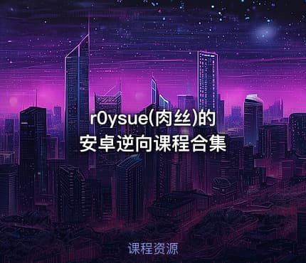 r0ysue(肉丝)的安卓逆向课程合集
