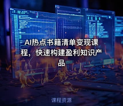 AI热点书籍清单变现课程，快速构建盈利知识产品