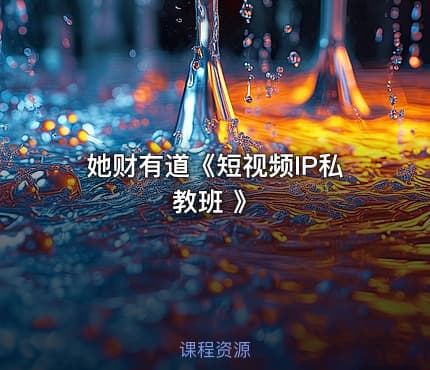 她财有道《短视频IP私教班 》