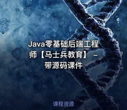 Java零基础后端工程师【马士兵教育】 - 带源码课件