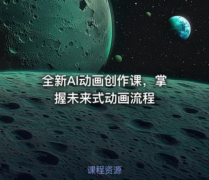 全新AI动画创作课，掌握未来式动画流程