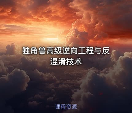 独角兽高级逆向工程与反混淆技术