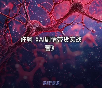 许轲《AI剧情带货实战营》