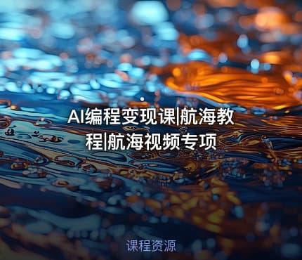 AI编程变现课|航海教程|航海视频专项