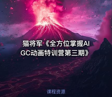 猫将军《全方位掌握AIGC动画特训营第三期》