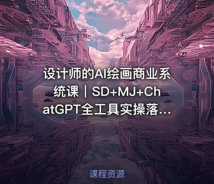 设计师的AI绘画商业系统课｜SD+MJ+ChatGPT全工具实操落地课