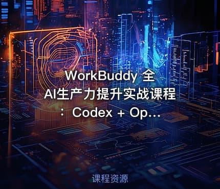 WorkBuddy 全AI生产力提升实战课程：Codex + OpenClaw 自定义技能完整教程 [1.2GB]