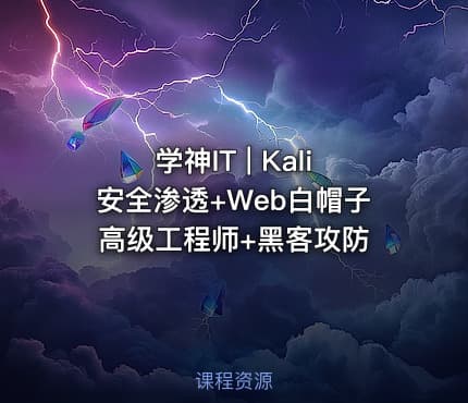 学神IT | Kali安全渗透+Web白帽子高级工程师+黑客攻防