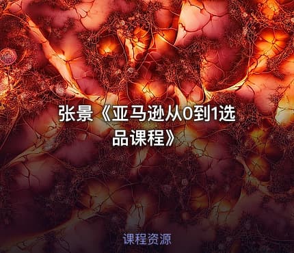 张景《亚马逊从0到1选品课程》