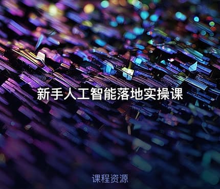 新手人工智能落地实操课