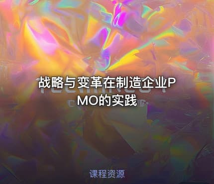 战略与变革在制造企业PMO的实践