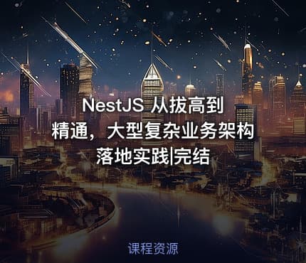 NestJS 从拔高到精通，大型复杂业务架构落地实践|完结