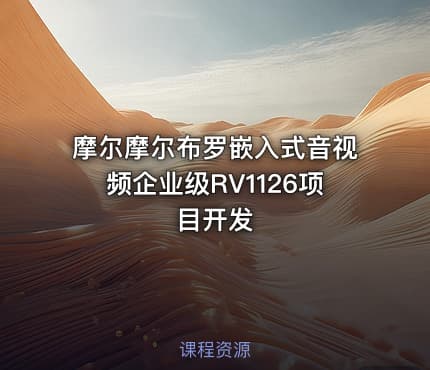 摩尔摩尔布罗嵌入式音视频企业级RV1126项目开发