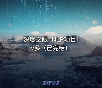 深度之眼-NLP项目1v多（已完结）