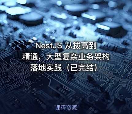 NestJS 从拔高到精通，大型复杂业务架构落地实践（已完结）