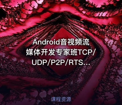 Android音视频流媒体开发专家班TCP/UDP/P2P/RTSP/RTMP/WebRTC