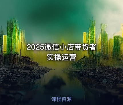 2025微信小店带货者实操运营