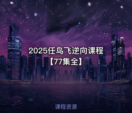 2025任鸟飞逆向课程【77集全】