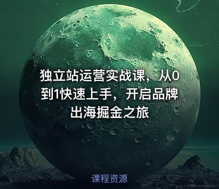 独立站运营实战课，从0到1快速上手，开启品牌出海掘金之旅