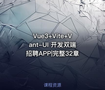 Vue3+Vite+Vant-UI 开发双端招聘APP|完整32章