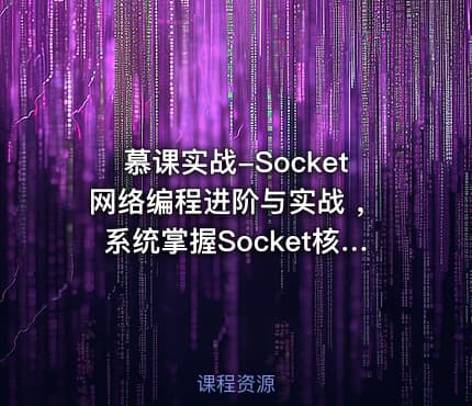慕课实战-Socket网络编程进阶与实战 ，系统掌握Socket核心技术