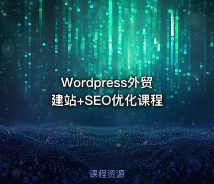 Wordpress外贸建站+SEO优化课程