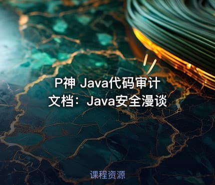 P神 Java代码审计文档：Java安全漫谈