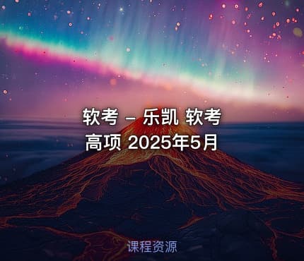 软考 - 乐凯 软考 高项 2025年5月