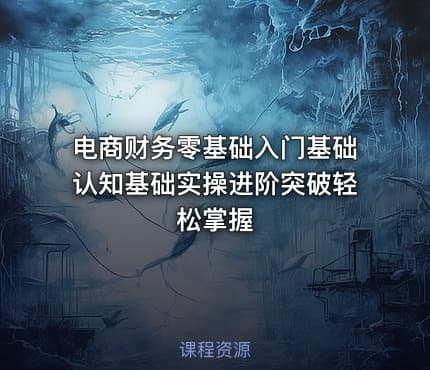 电商财务零基础入门基础认知基础实操进阶突破轻松掌握