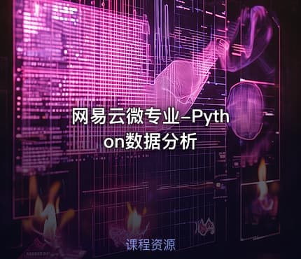 网易云微专业-Python数据分析