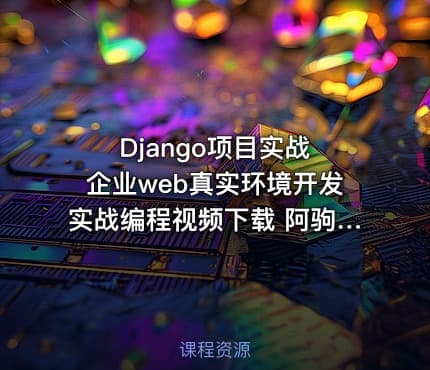 Django项目实战 企业web真实环境开发实战编程视频下载 阿驹主讲