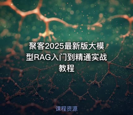 聚客2025最新版大模型RAG入门到精通实战教程
